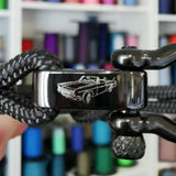 CAPTAIN 4mm Nautical Clasp Bracelet - Black