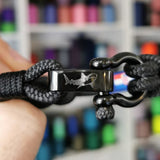 CAPTAIN 4mm Nautical Clasp Bracelet - Black