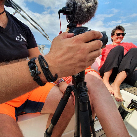 CAPTAIN 4mm Nautical Clasp Bracelet - Black