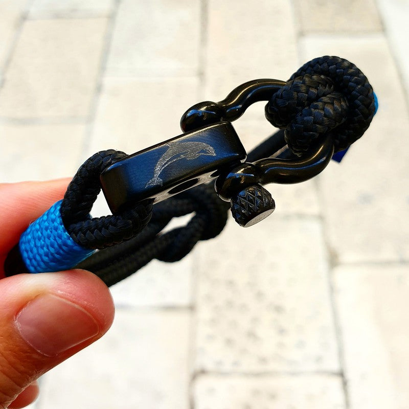 CAPTAIN 4mm Nautical Clasp Bracelet - Blue