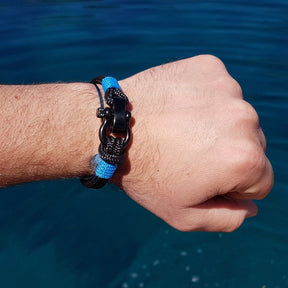 CAPTAIN 4mm Nautical Clasp Bracelet - Blue