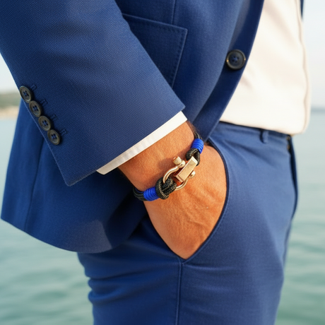 CAPTAIN Nautisches Verschlussarmband - Electric Blue