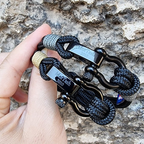 CAPTAIN 4mm Nautical Clasp Bracelet - Gold