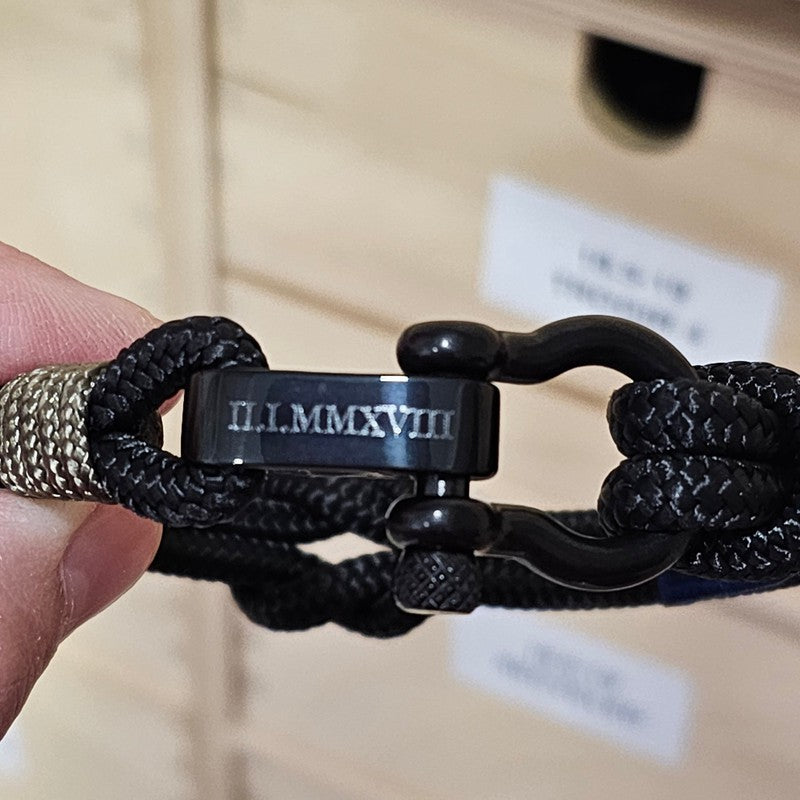 CAPTAIN 4mm Nautical Clasp Bracelet - Khaki