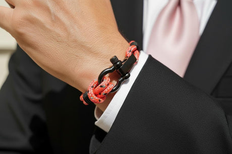 CAPTAIN 4mm Nautical Clasp Bracelet - Pink Mix