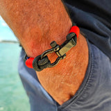 CAPTAIN 4mm Nautical Clasp Bracelet - Red