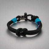 CAPTAIN 4mm Nautical Clasp Bracelet - Turquoise