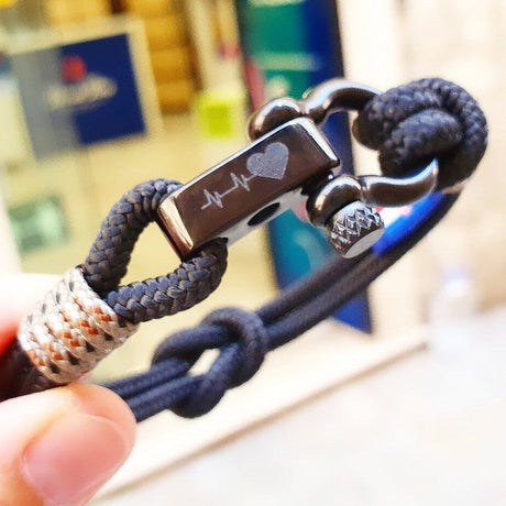 CAPTAIN Black Shackle Bracelet - Camo