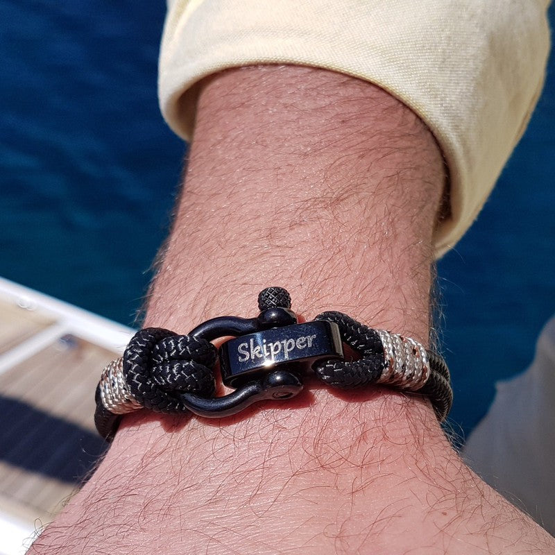 CAPTAIN Black Shackle Bracelet - Camo