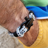 CAPTAIN Black Shackle Bracelet - Grey Mix