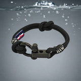 CAPTAIN Black Shackle Bracelet - Military