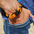 CAPTAIN Black Shackle Bracelet - Orange Mix