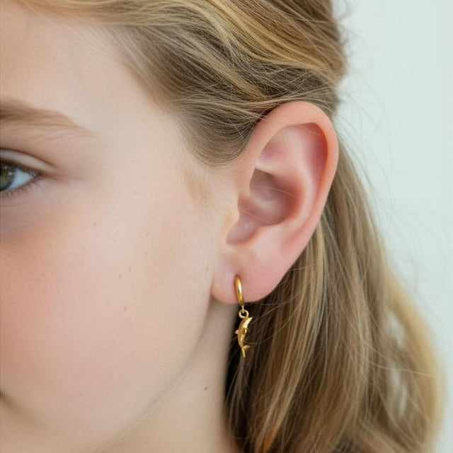 CHARMED MINI huggie earrings dolphin