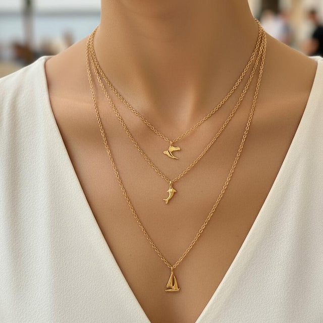 CHARMED MINI pendant layered necklace