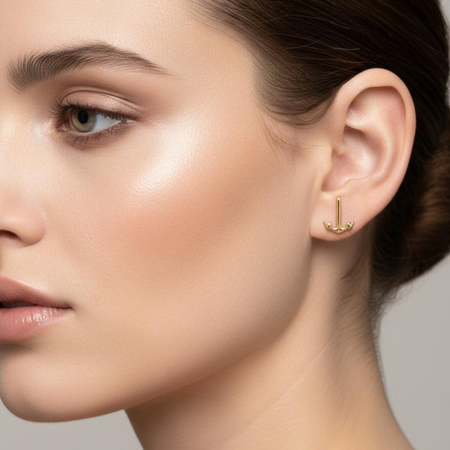 CHARMED MINI stud earrings anchor