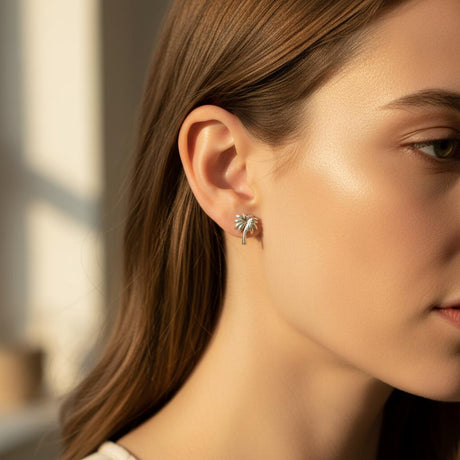 CHARMED MINI stud earrings palm tree