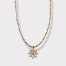 CHARMED steel necklace with boat wheel pendant