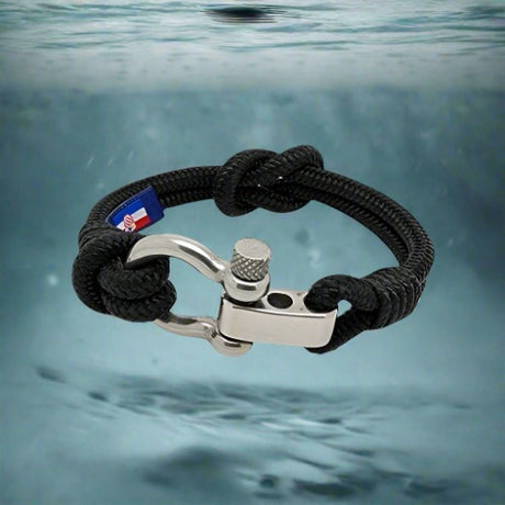 CORSAIR 5mm Nautical Clasp Bracelet Black