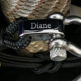 CORSAIR 5mm Nautical Clasp Bracelet Black