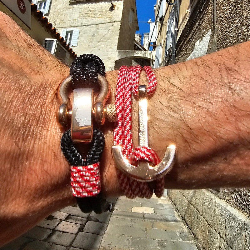 CORSAIR 5mm Nautical Clasp Bracelet Black Croatian Mix