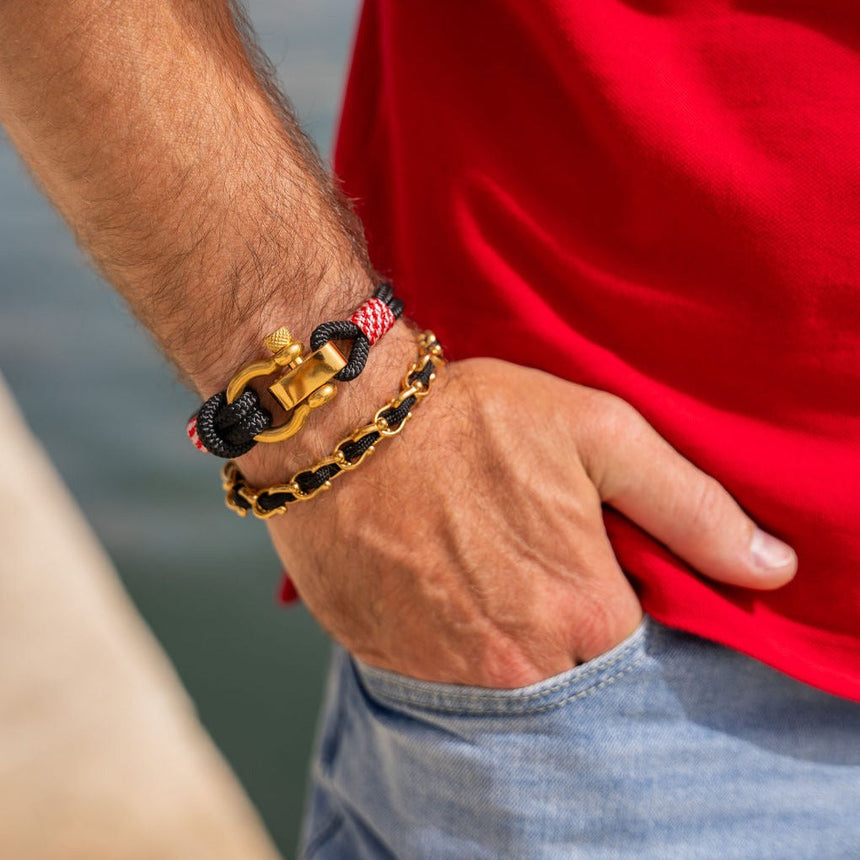 CORSAIR 5mm Nautical Clasp Bracelet Black Croatian Mix