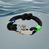 CORSAIR 5mm Nautical Clasp Bracelet Black Green