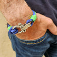CORSAIR 5mm Nautical Clasp Bracelet Blue Green