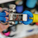 CORSAIR 5mm Nautical Clasp Bracelet Blue Yellow