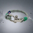 CORSAIR 5mm Nautical Clasp Bracelet Grey Geeen Mix