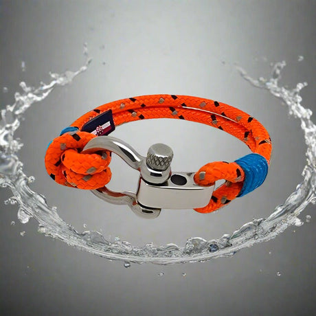 CORSAIR 5mm Nautical Clasp Bracelet Orange Mix
