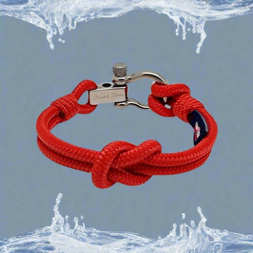 CORSAIR 5mm Nautical Clasp Bracelet Red