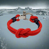 CORSAIR 5mm Nautical Clasp Bracelet Red Blue
