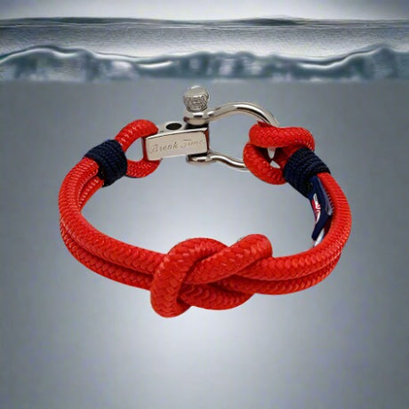 CORSAIR 5mm Nautical Clasp Bracelet Red Blue