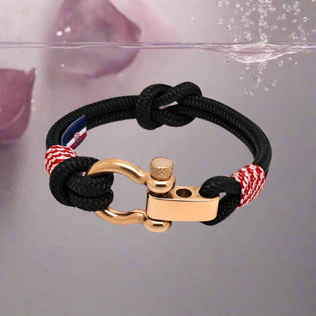 CORSAIR Big Shackle Bracelet Black Croatian Mix