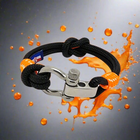 CORSAIR Big Shackle Bracelet Black Orange