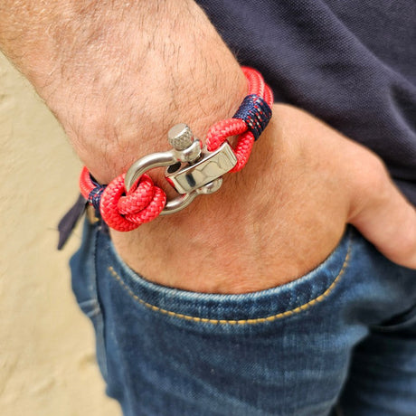 CORSAIR Big Shackle Bracelet Red Blue