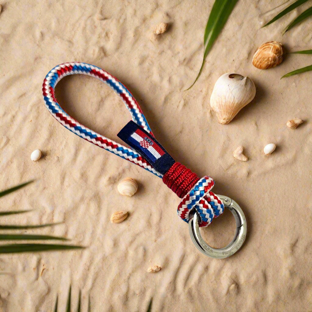 HARBOUR MINI Croatian red mix rope key-ring