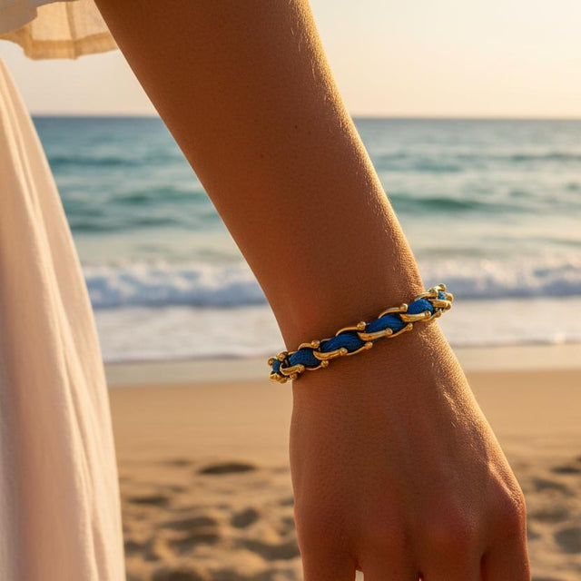 OCEAN MAXI Designer Bracelet / Necklace Blue