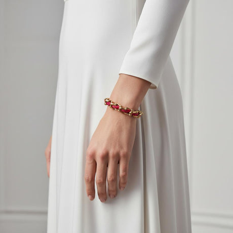 OCEAN MAXI Designer Bracelet / Necklace Dark Fuchsia