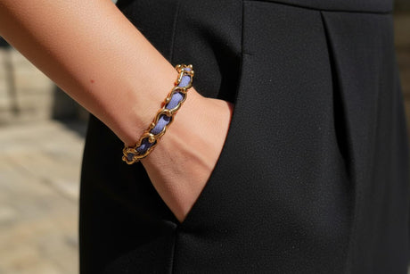 OCEAN MAXI Designer Bracelet / Necklace Dusty Purple