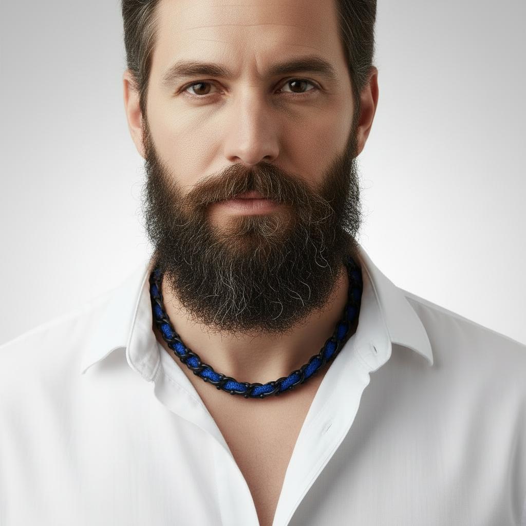 OCEAN MAXI Designer Bracelet / Necklace Electric Blue