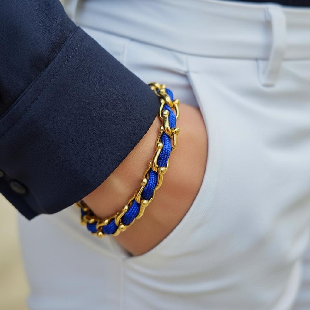 OCEAN MAXI Designer Bracelet / Necklace Electric Blue