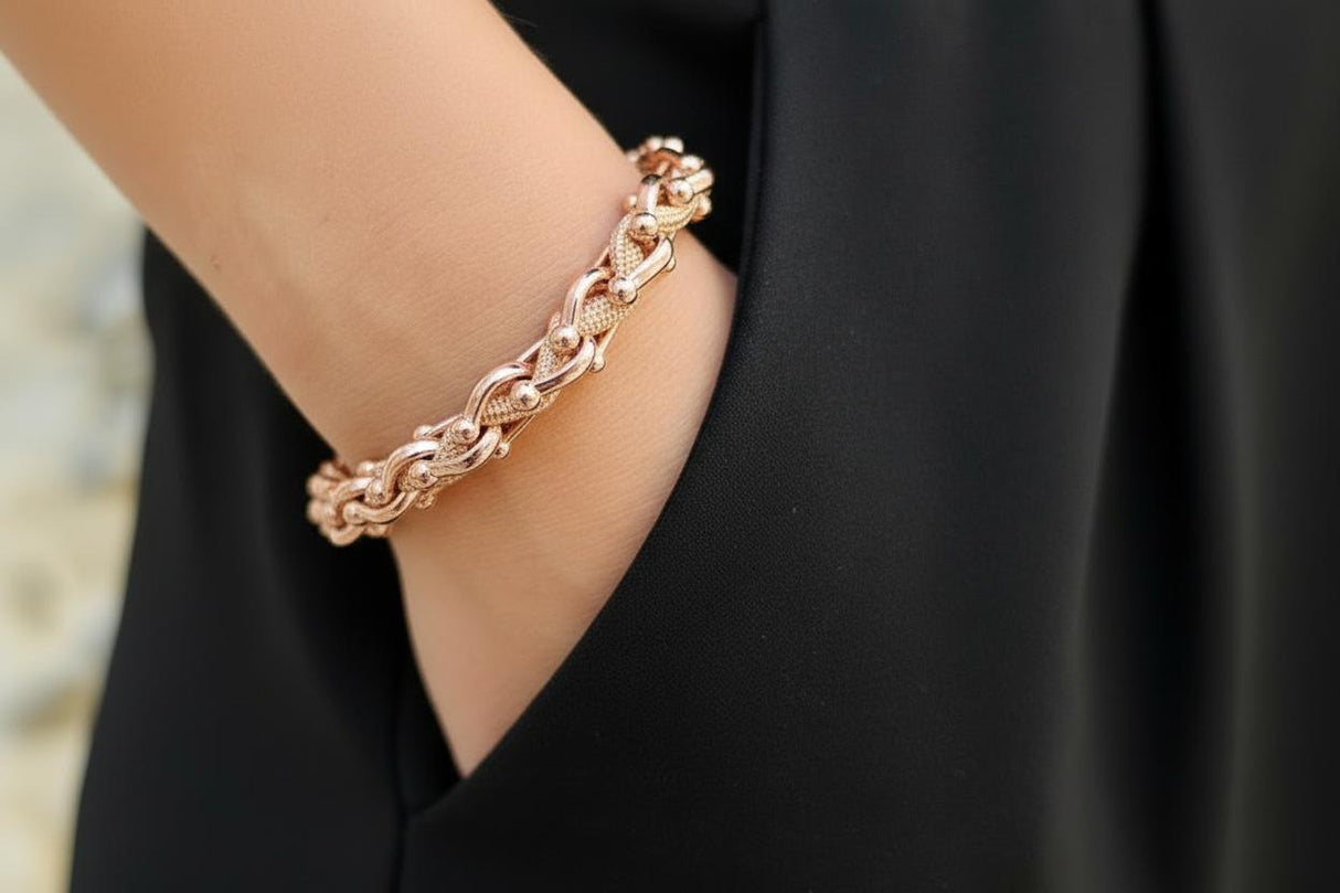 OCEAN MAXI Designer Bracelet / Necklace Gold