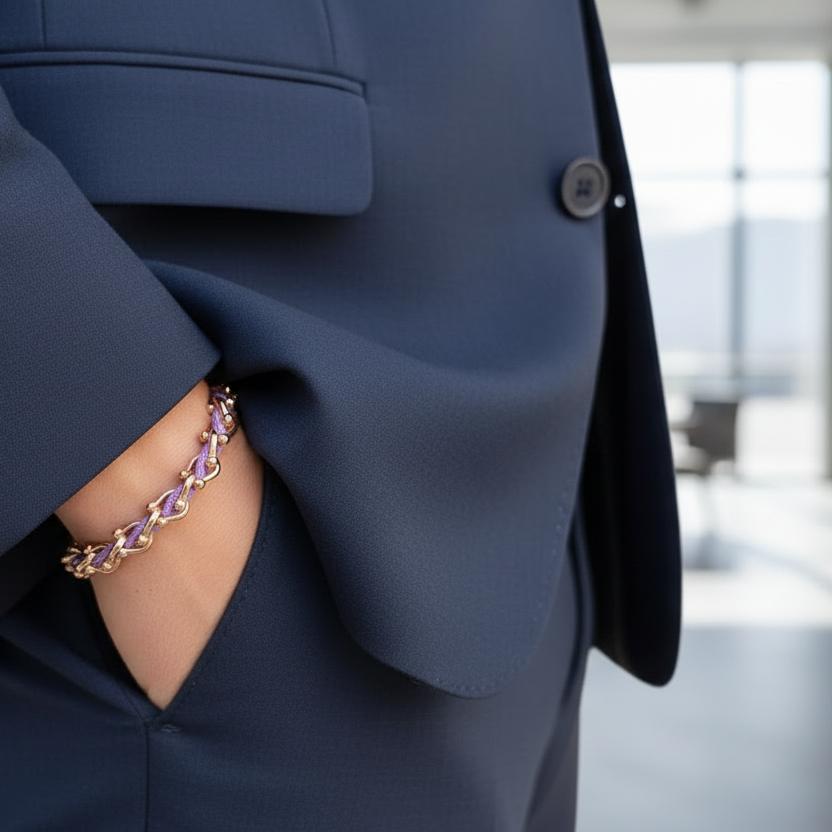 OCEAN MAXI Designer Bracelet / Necklace Lavander Purple