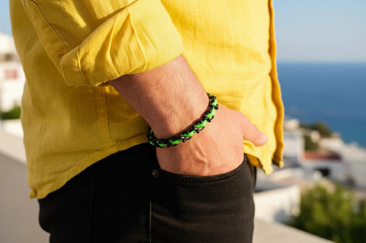 OCEAN MAXI Designer Bracelet / Necklace Neon Green