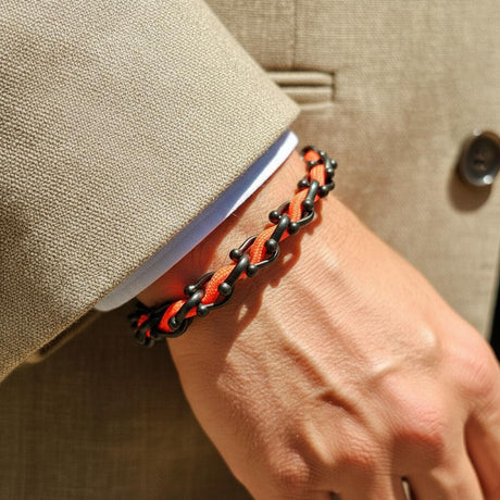 OCEAN MAXI Designer Armband / Halskette Orange