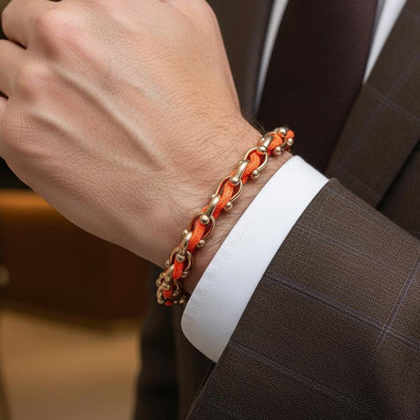 OCEAN MAXI Designer Armband / Halskette Orange