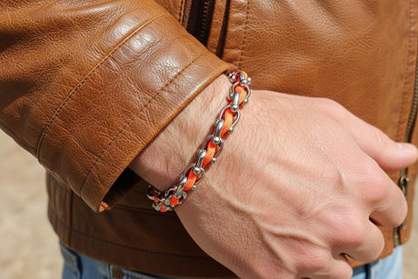 OCEAN MAXI Designer Armband / Halskette Orange