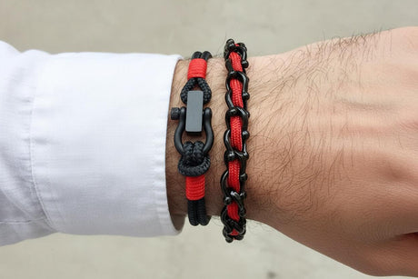 OCEAN MAXI Designer Armband / Halskette Rot