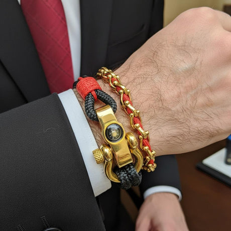 OCEAN MAXI Designer Armband / Halskette Rot